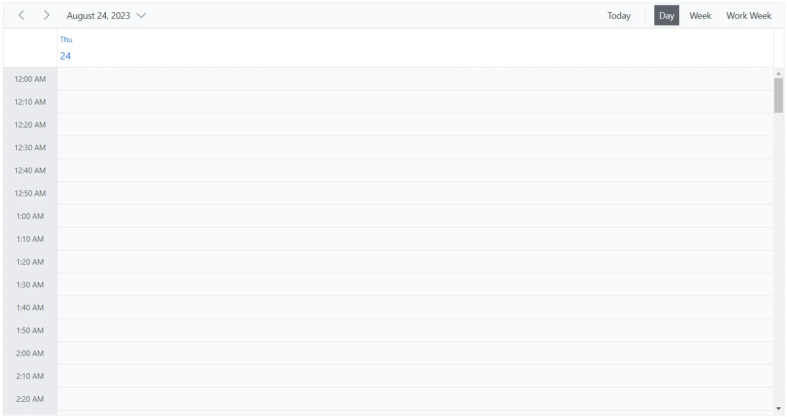 Time Slot Duration for Day View in Blazor Scheduler