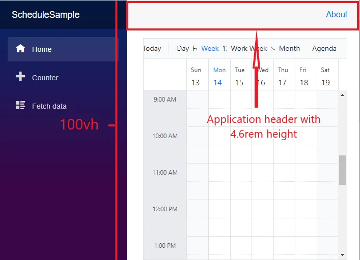 Blazor Scheduler with View Port Height