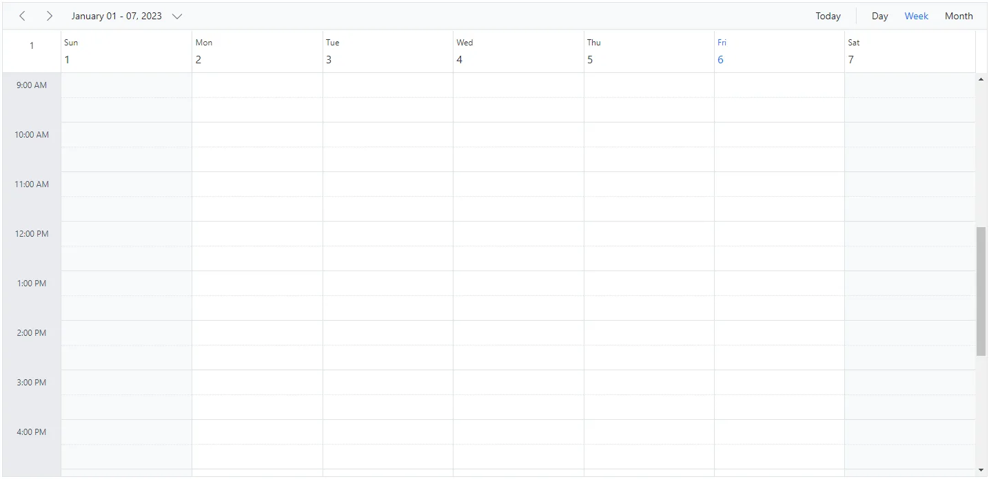 Week Numbers in Blazor Scheduler