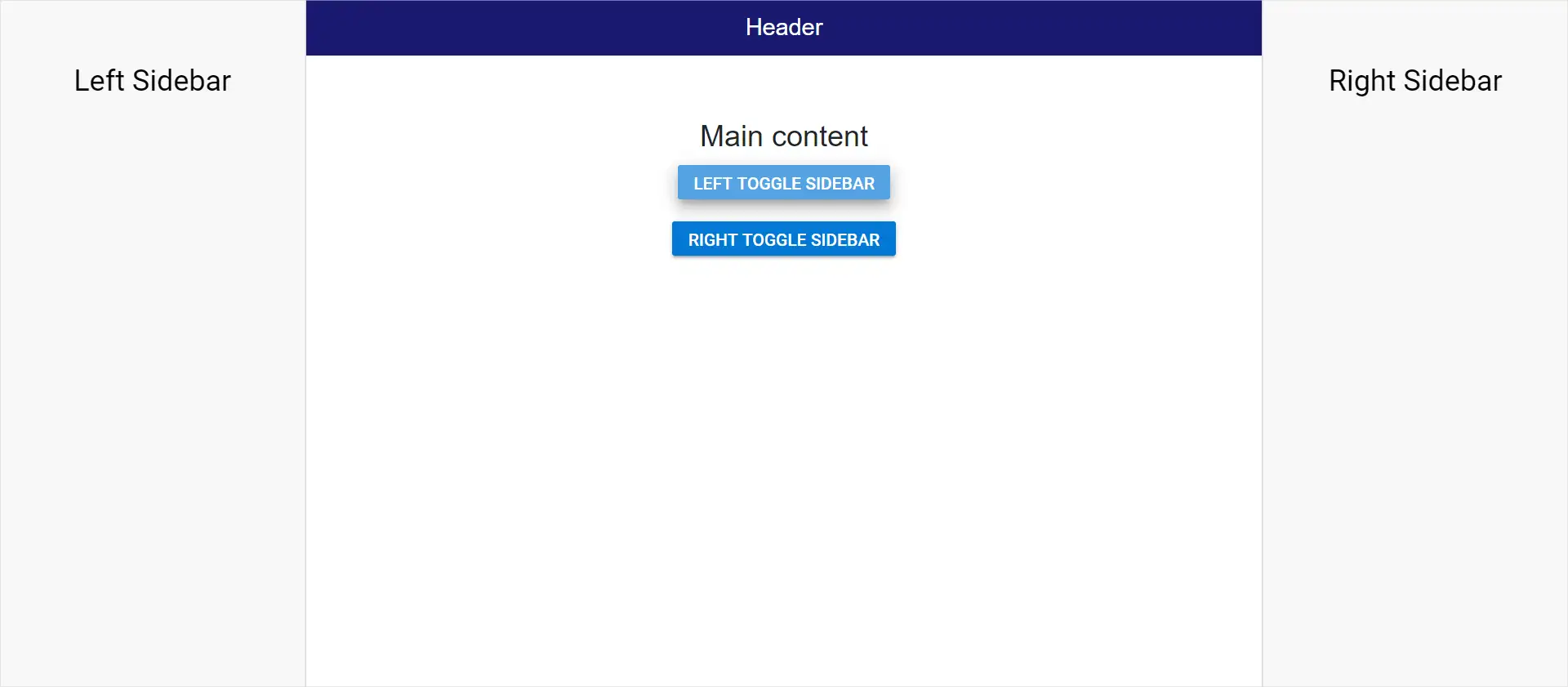 Blazor Multiple Sidebars