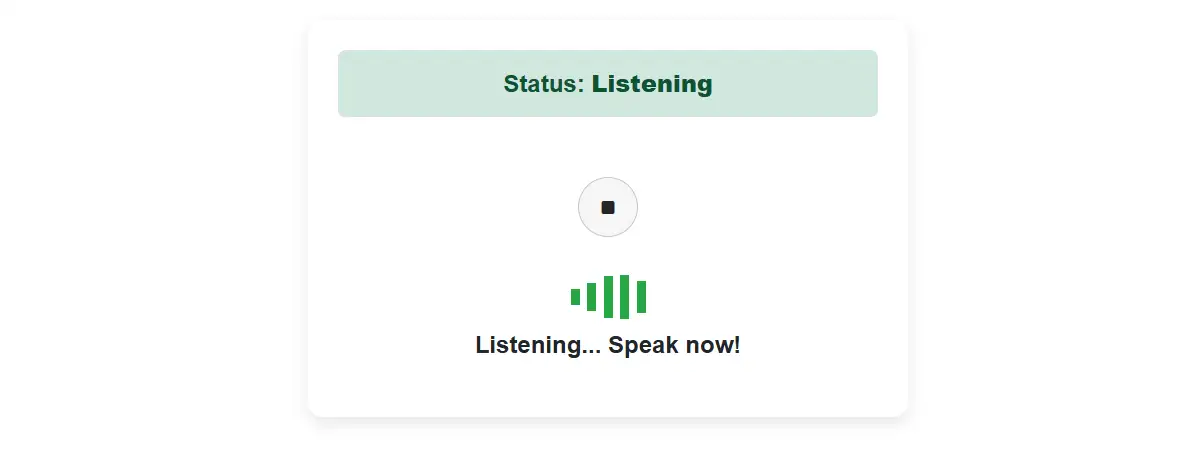 Blazor SpeechToText Listening State