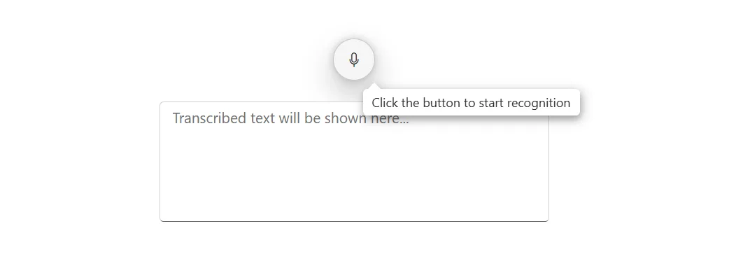 Blazor SpeechToText Tooltip