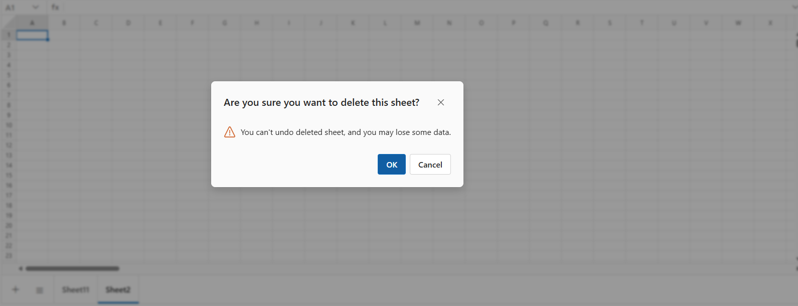 Delete confirm dialog
