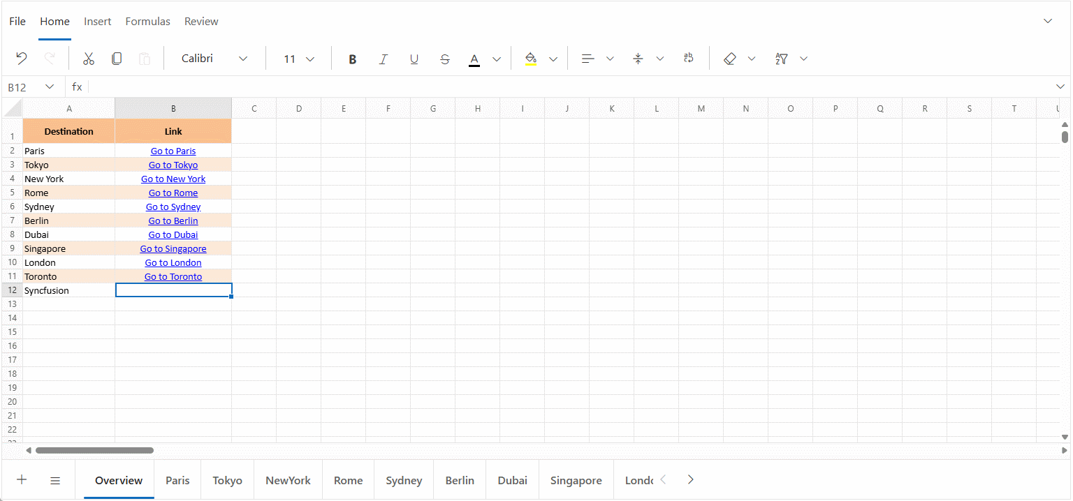 Insert hyperlink using Context Menu