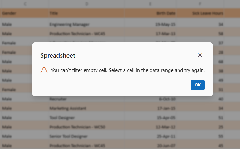 Invalid selection range validation message