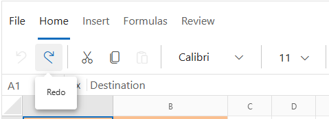 UI showing redo option