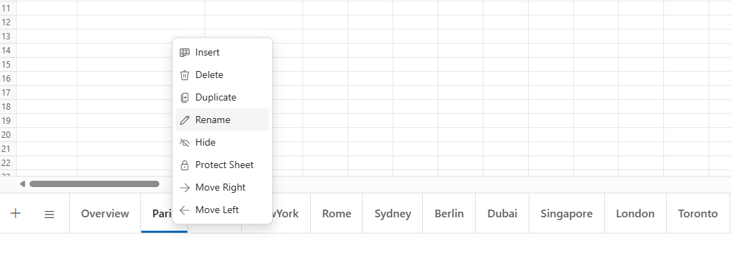 Rename sheet option
