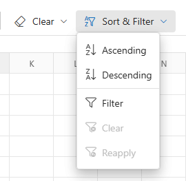 Enable filtering via Ribbon
