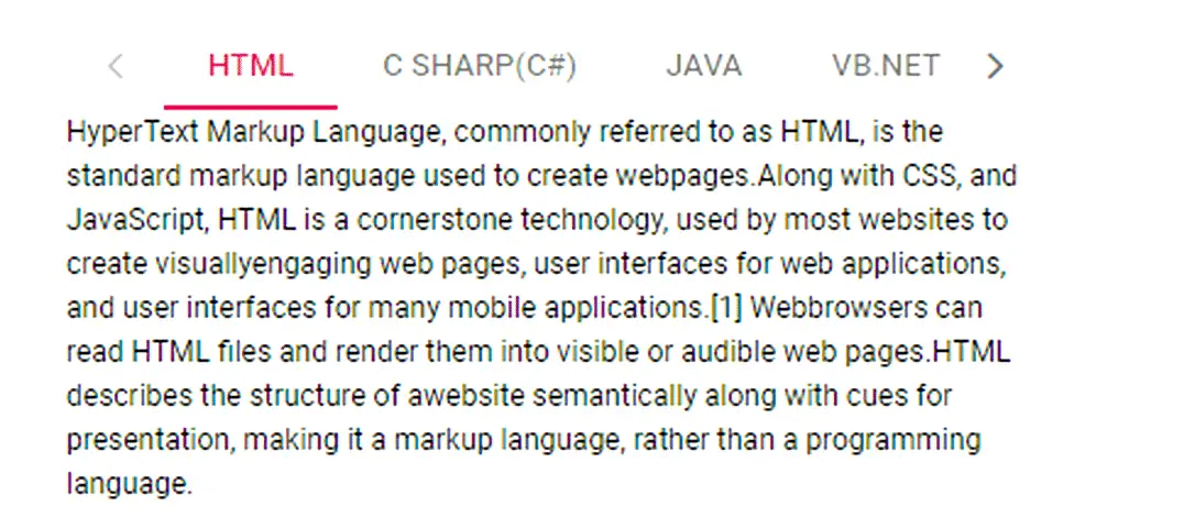 Customizing Scrolling TabItems in Blazor Tabs