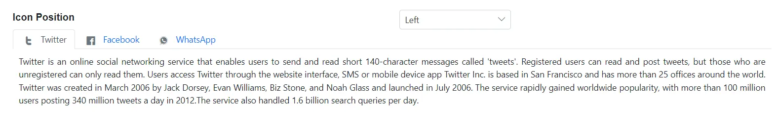 Blazor Tabs with Icon