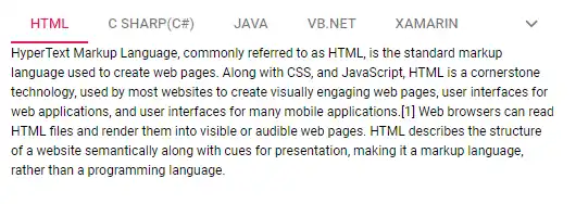 Blazor Tabs with Popup