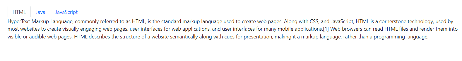 Blazor Tabs with Template