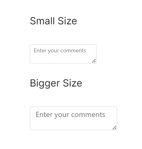 Blazor TextArea with Sizing