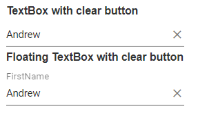 Blazor TextBox with Clear Icon