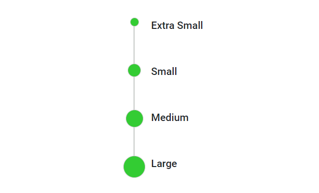 Blazor Timeline Component with Customized Dot size