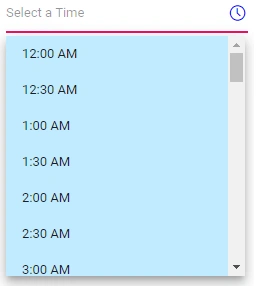 Blazor TimePicker with Custom Style