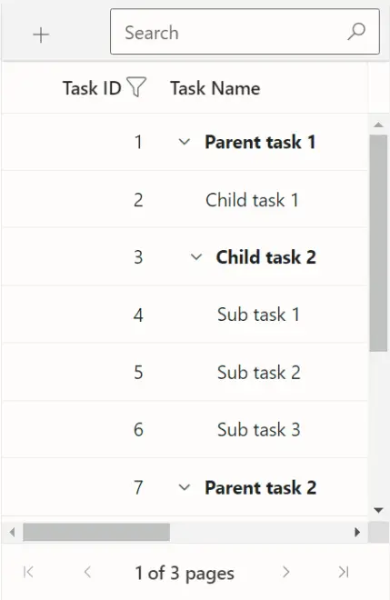 Blazor Tree Grid with Adaptive UI