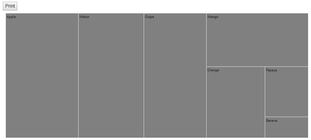 Printing in Blazor TreeMap