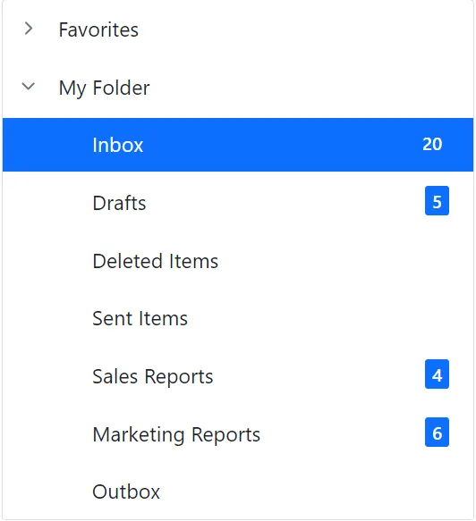 Badge integration in Blazor TreeView