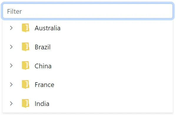 Searching and Filtering in Blazor TreeView Component