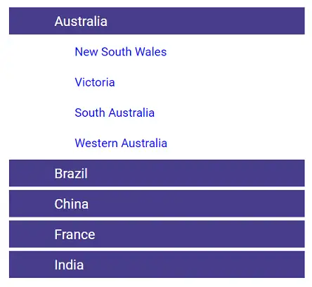 Customizing Blazor TreeView as Accordion