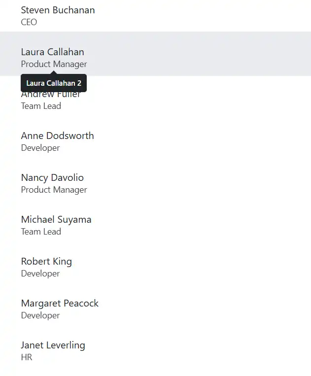 ToolTip Template in Blazor TreeView