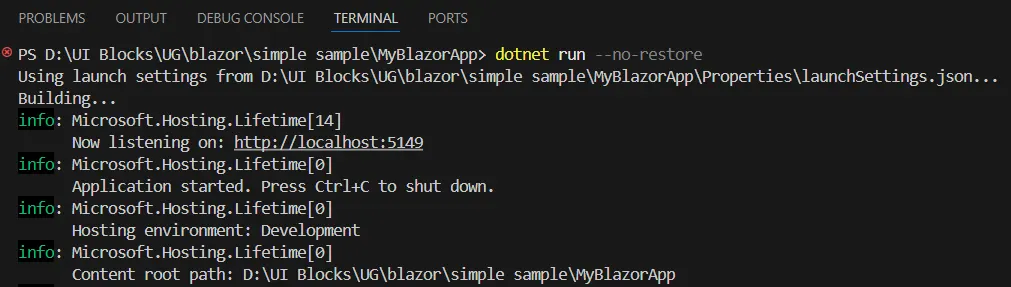 Build and launch the app
