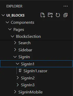 View the sign-in block demo files