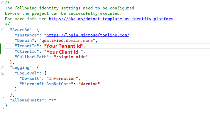 Project configuration