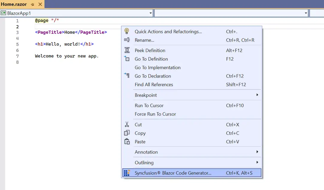 CodeGeneratorCommand